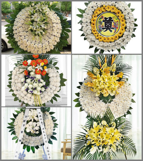湖北黄冈市浠水县团陂镇马庙村花圈速递